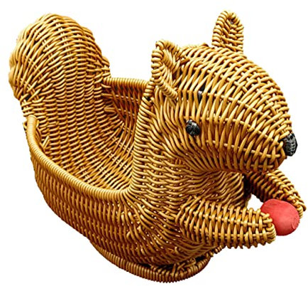 Cabilock Cestino in Rattan Sintetico Cestino Per Portaoggetti Organizer Da Scrivania Resistente e Per Uso e