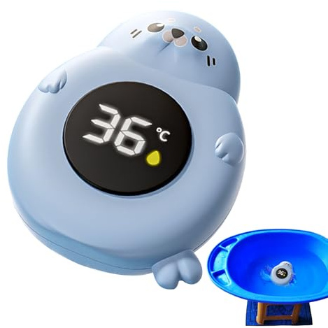 Babybadtermometer - med LED-skärm, vattentät och exakt temperaturmätning, digital badtermometer, söta tecknade barn baby shower termometrar, för badkar och pool