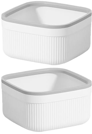AMUSLESUR Mini Papelera de Mesa sin Tapa, Práctica y Multifuncional, Pack de 2 Unidades white, Tamaño Pequeño, para Baño y Escritorio, Material Ligero y Resistente