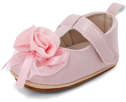 LACOFIA Babyskor flickor pojkar T-bar kardborreband sneakers halkfria löparskor