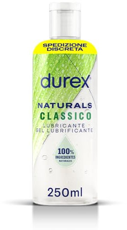 Durex Naturals Pure Gel Lubrificante con Ingredienti Naturali, Maxiformato Esclusiva Online, 250 ml