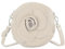 modamoda de T225 Damen Leder Umhängetasche Abendtasche Clutch Blüte Klein handmade in Italy, Farbe:Creme