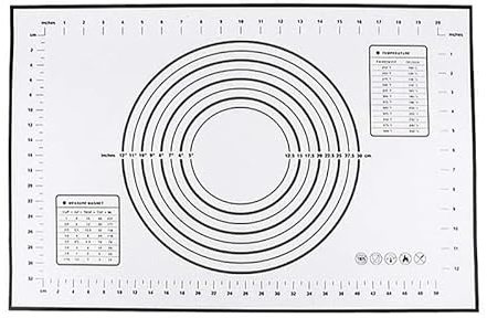 Silikonmatta bakmatta silikon degmatta med mätning non-stick, halkfri, återanvändbar, 70 x 50 cm