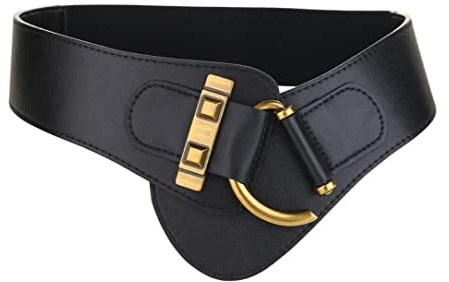 Diyafas Donna Cintura Elastica Cinture Larga in Vita Cintura in Pelle Corsetto per Abiti Cappotti