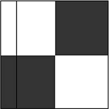 Cawila Bandierina angolare bicolore per aste angolari, 45 x 45 cm, bianco/nero, taglia unica