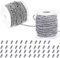 66 Feet 2 Roll Silver Stainless Steel Bead Chain with 50pcs Matching Connector Clasps for Daily Decoration and DIY Crafts