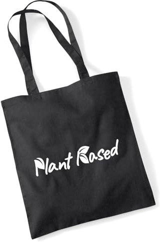 Huuraa Jute bag Plant Based Blätter Gift bag Black 10 liters cotton Plant Based Blätter Gift idea