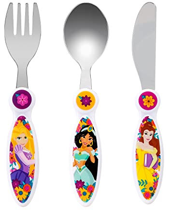 Disney Princess Ensemble de 3 couverts pour enfant Couteau/fourchette/cuillère
