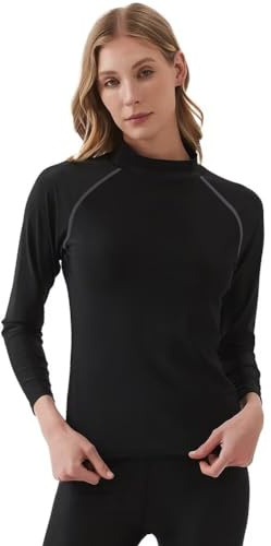 Sillictor Long Sleeve Rash Vest Women UV Swim Top UPF 50+ High Neck Sun Protection Rash Guard Shirts Ladies Swimsuits Tops for Water Sports Surfing Beach, 116 Grey XL