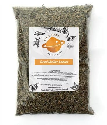Mullein Dried Leaves | Leaf Herb Dried Cut Leaves Herbal Tea Premium Quality by Spice Planet® 25g-1.9kg (25 Grams)