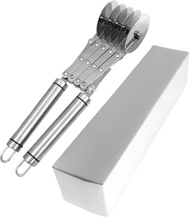 Coupe-pâte avec roues multiples - coupe-pizza en acier inoxydable avec mangue, coupe-pizza avec roues multiples | Machine à collage extensible, rouleau pour