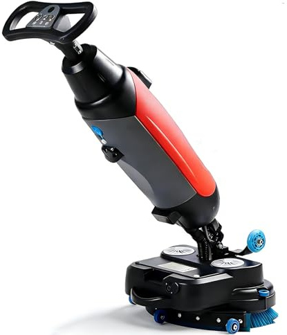 Máquina de limpieza de suelos comercial, cepillos y tanques duales, limpiador recargable inalámbrico de alta capacidad para hormigón, baldosas y suelos sellados