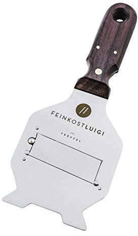 Feinkost Luigi - Edelstahl Trüffelhobel mit hochwertigem Holzgriff und glatter Klinge