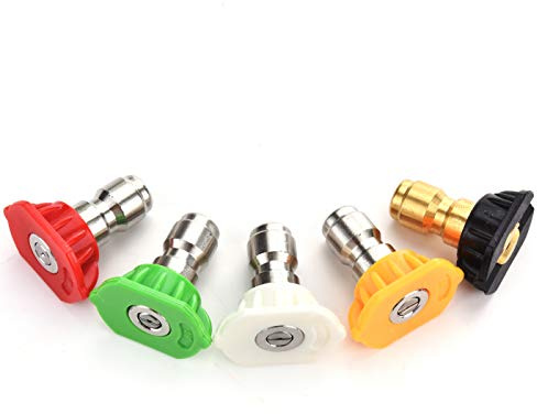 Tool Daily Pressure Washer Nozzle Tips Multiple Degrees, 1/4 inch, 5-Pack (Orifice 3.5)