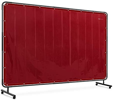 Stamos Welding Group SWS04 Schweißschutzwand 239 x 196 cm Schweißschutz feuerhemmend Vinyl-Kunststoff