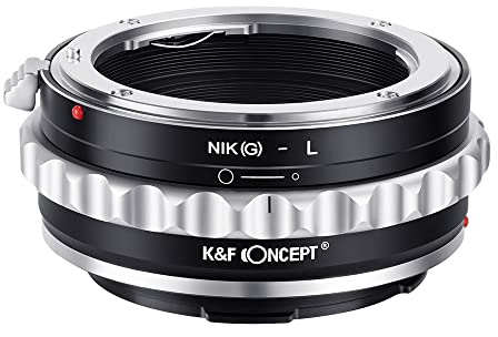 K&F CONCEPT Objektivanschlussadapter NIK(G)-FX Manueller Fokus Kompatibel mit Nikon F (G-Typ) Objektiv auf L-Mount Kameragehäuse.