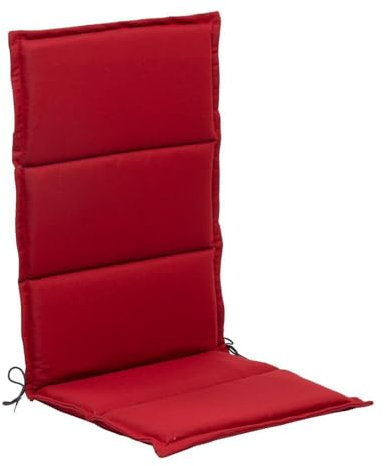 Generisch Gartenstuhlauflage - Rot - Hochlehner - mit Stehsaum