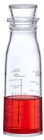 Amazing Abby Acrylic Salad Dressing Shaker with Built-In Recipe (12 oz), Plastic Vinaigrette Mixer Bottle for Homemade Dressings, BPA-Free, Dishwasher-Safe, Easy to Measure, Mix, Serve, and Store