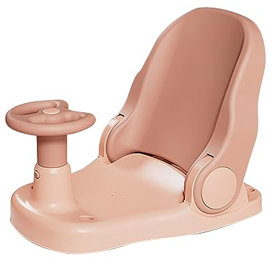 VBESTLIFE Seggiolino per Vasca da Bagno per Bambini Sedia da Doccia Regolabile in Altezza in PP Ad Alta tenacità per il Bagno dei Neonati (PINK)