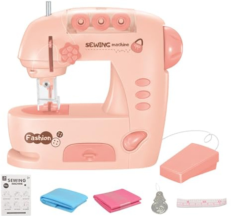 Generisch Kit de costura para niños – Juego de juguetes educativos, proyecto de costura para principiantes, máquina de coser a prueba de niños, fácil de usar con materiales coloridos, ideal para