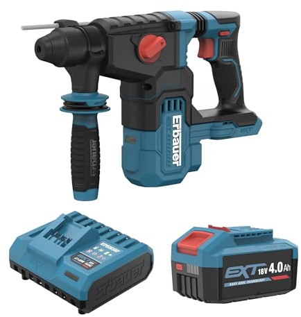 Erbauer Perforateur SDS+ sans Fil ERI1078SDS 18V 4Ah 3J Brushless | Avec Batterie
