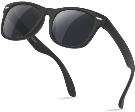 Ulknyss polarisées Lunette de soleil enfant 3-10 ans - Protection UV400 Lunettes de soleil pour Garçon et Fille Légère