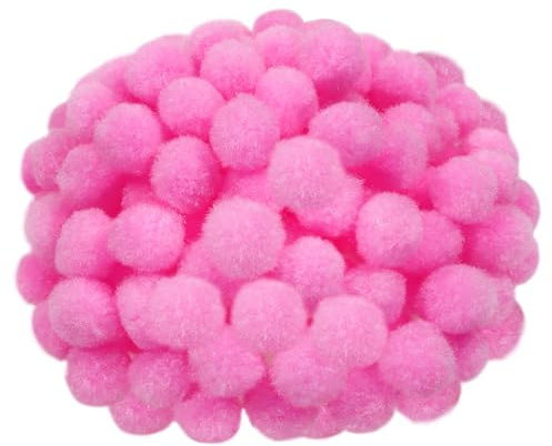 TOAOB 300 Piezas Pompones Pompones Balls de Rosa claro de Aproximadamente 3 cm Bolas de Fieltro Para Manualidades Creativas y Decoraciones Bricolaje