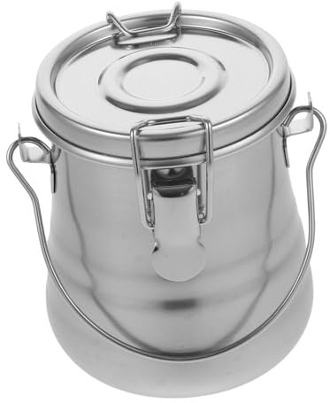 BELLIFFY Seau Nettoyeur-pinceaux Double Couche Métal Inoxydable avec Couvercle Portatif pour École Maison Et Extérieur Nettoyeur Pinceaux Peinture Aquarelle Moyenne