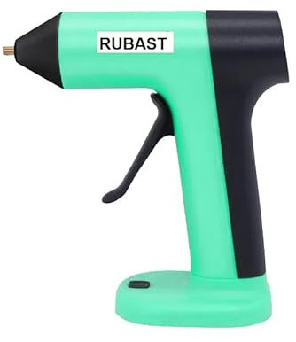 RUBAST 4V Glue Gun, Hot Glue Gun Cordless with Rapid 30s Preheat, Auto Shut-Off, Anti-drip Nozzle, and 20 Premium Glue Sticks, 2000mAh Type-C Rechargeable, Mini Glue Gun for Crafting