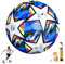 CLIUNT Championsleague Ball, Größe 5 Fußball für Erwachsene, Professioneller Fussbälle mit Pumpe, Fußballfans Artikel Fußballliebhaber, Geburtstagsgeschenk Regelmäßiges Spiel und Training