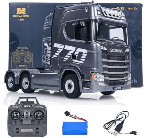 TOUCAN RC HOBBY 1/18 Plastic 6X4 Remote Control Tractor Truck SC 770S 1501 RWD RC Lorry Vehicle Light Sound RTR Model for Adults