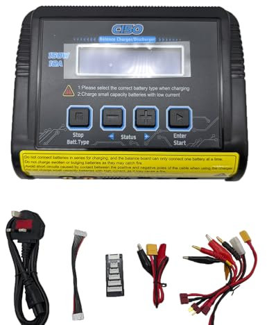 150W 10A LiPo Battery Charger AC/DC, LiPo Charger RC Charger Discharger - Compatible with LiPo, Li-ion, LiFe, LiHV, NiMH, NiCd, Pb, High Performance Charging Solution for RC Models & Drones