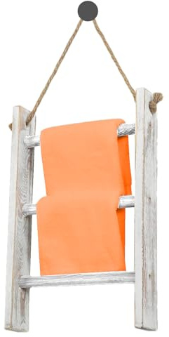 Pastilla De Escalera De Toallas - Estante De Marco De Madera Para Almacenamiento De Mantas, Soporte De Baño Vertical | Stand De Organizador De Decoración Magra, Riel De Casa De Campo Para Tela Colgant