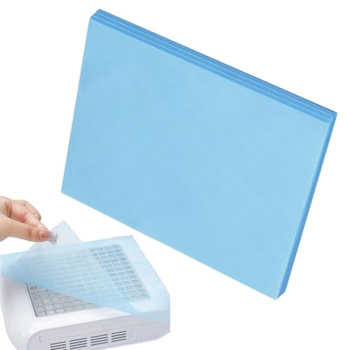 Lot de 100 feuilles de papier à ongles - Collecteur de poussière - Extracteur de papier professionnel - Tissu non tissé - Outils de manucure pour la pratique, l'entraînement, le salon et la maison