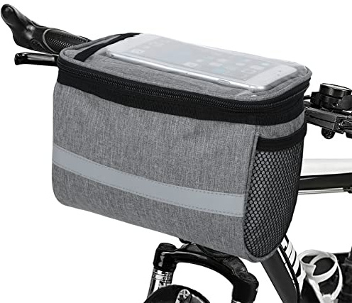 Lixada Front Bicycle Bag MTB Bicycle Handlebar Bag Basket Cool Box Reflective Tape