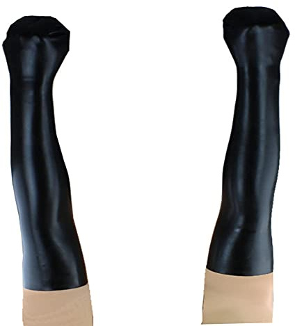 LatexDreamwear – fingerlose Faust Handschuhe/Fäustlinge lang 100% Latex – für Sie und Ihn - veredelte Oberfläche nicht chloriert – Fausthandschuhe reichen bis an die Oberarme kombinierbar