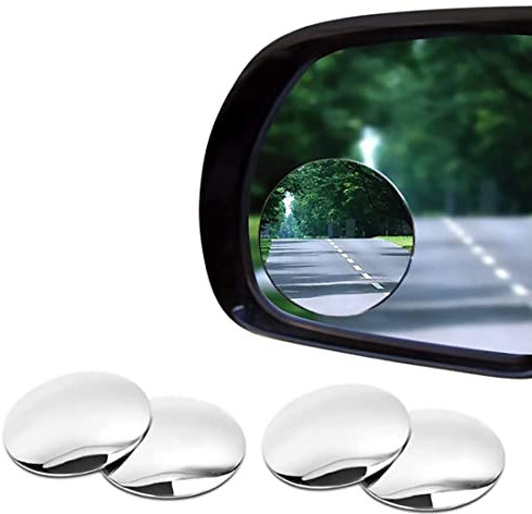 2 specchietti retrovisori ad angolo cieco per auto, rotanti a 360°, in vetro HD, autoadesivo, convesso, angolo cieco per auto, SUV, moto