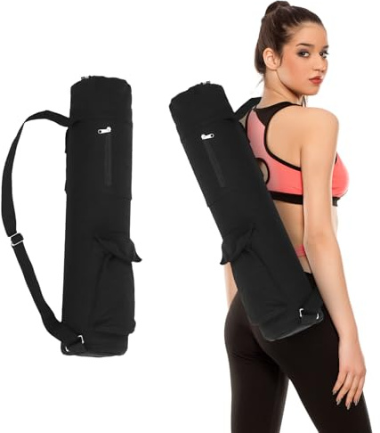 Leapiture Borsa Per Tappetino da Yoga Borsa Per Tappetino da Yoga in Tela Borsa da Yoga Multifunzionale Zaino da Trasporto Per Yoga con Cinturino Regolabile Per Riporre Tappetini da Yoga
