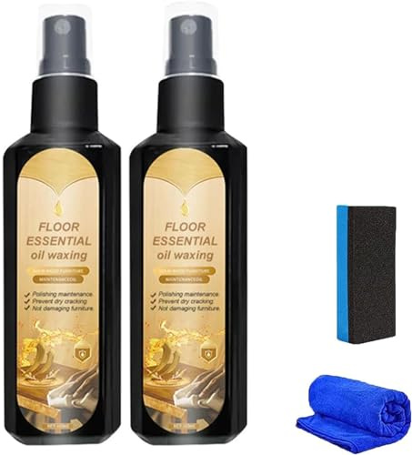 Aceite de mantenimiento especial antigrietas para muebles de madera, todo en uno, spray de cera de abeja, aceite de mantenimiento, cera de abeja antigrietas y pulido para suelos de madera (2 unidades)