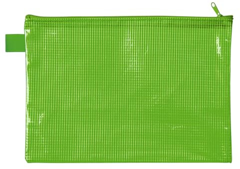 VELOFLEX 2705040 – dragkedjeficka DIN A5, grön, tillverkad av tygförstärkt EVA-material, 1 dokumentväska