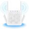 WiFi Extender Booster, WLAN Repeater WLAN Verstärker WiFi Extender bis zu 4000sq.ft Mit Repeater/AP Modus, Long Range Amplifier mit Ethernet Port zu Allen WLAN Geräten, 1-Tap Setup, Access Point