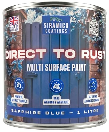 SIRAMICO COATINGS - DIRECT TO RUST - SATIN (SAPPHIRE BLUE (RAL 5003))