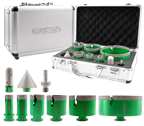 KURSTOL Diamant Fliesenbohrer Set - Diamantbohrert-Lochsägen Set