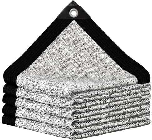 Red de sombra para coche, 3 x 4, red de sombreado para jardín, refrigeración transpirable, 80 % con ojales, fácil de colgar, para invernaderos, céspedes, gallineros y perreras