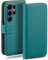 moex Flip Case for Samsung Galaxy S25 Ultra, Foldable, Mobile Phone Case with Card Slot, 360 Degree Protective Case for Folding, Flip Case Book Cover, PU Leather Mobile Phone Case, Petrol Blue