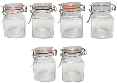 6 barattoli con chiusura tappo ermetico da 100 ml vasetto cucina Casa per marmellate salse miele Regali Bomboniere Confetture