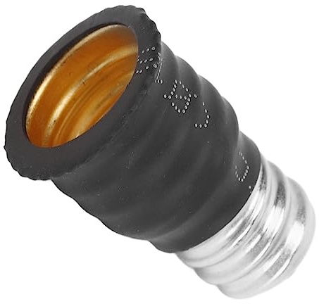 TIKATARER E14 Till E12 -Adapter, E12 Till E14 Glödlampa Adapteruttagskonverterare med 6st Glödlampa Adapter för Garage Sovrum Vardagsrum (Svart)