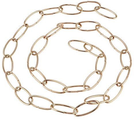 Uikdjgu Chaîne Robuste 1M pour Lustre Vintage Lampe Suspendue, Or Français