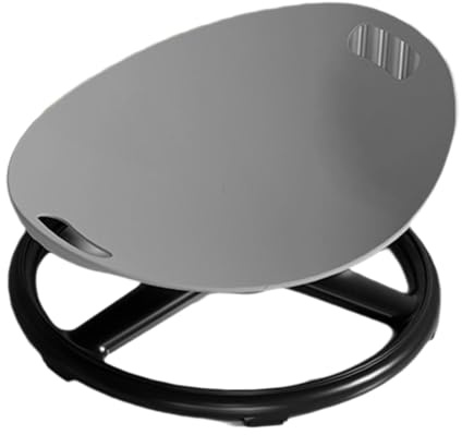 Wswqop Fauteuil Pivotant Sensoriel pour Enfants, Jouet éducatif et Apaisant, Siège Pivotant Antidérapant, Cadeau D'anniversaire Idéal pour Les Enfants, Gris