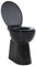 Tidyard Hohe Spülrandlose Toilette Badezimmertoilette Mit Sitz mit Soft-Close-Funktion für ?ltere oder gr??ere Menschen,Soft-Close 7cm H?her,Schwarz